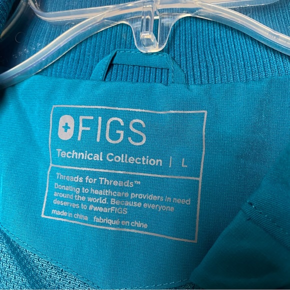 FIGS Sydney Scrub Jacket Size L - Pacific Blue - Picture 6 of 7